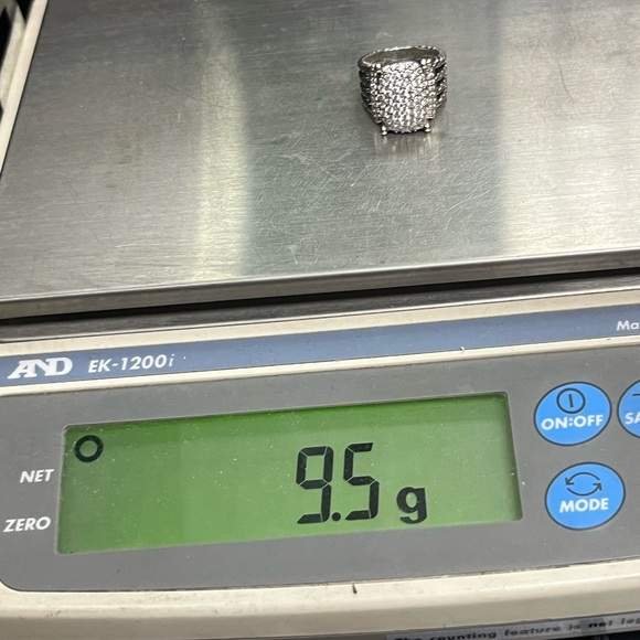 David Yurman Sterling Silver Wheaton Diamonds Ring - Picture 8 of 13